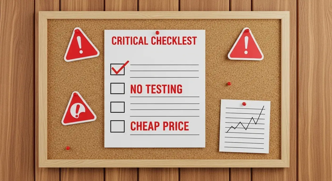 Warning signs and red flags checklist for suppliers