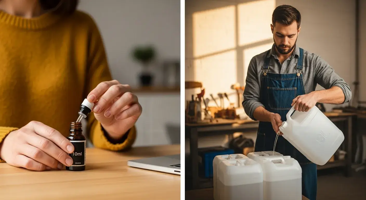 User personas choosing oil sizes