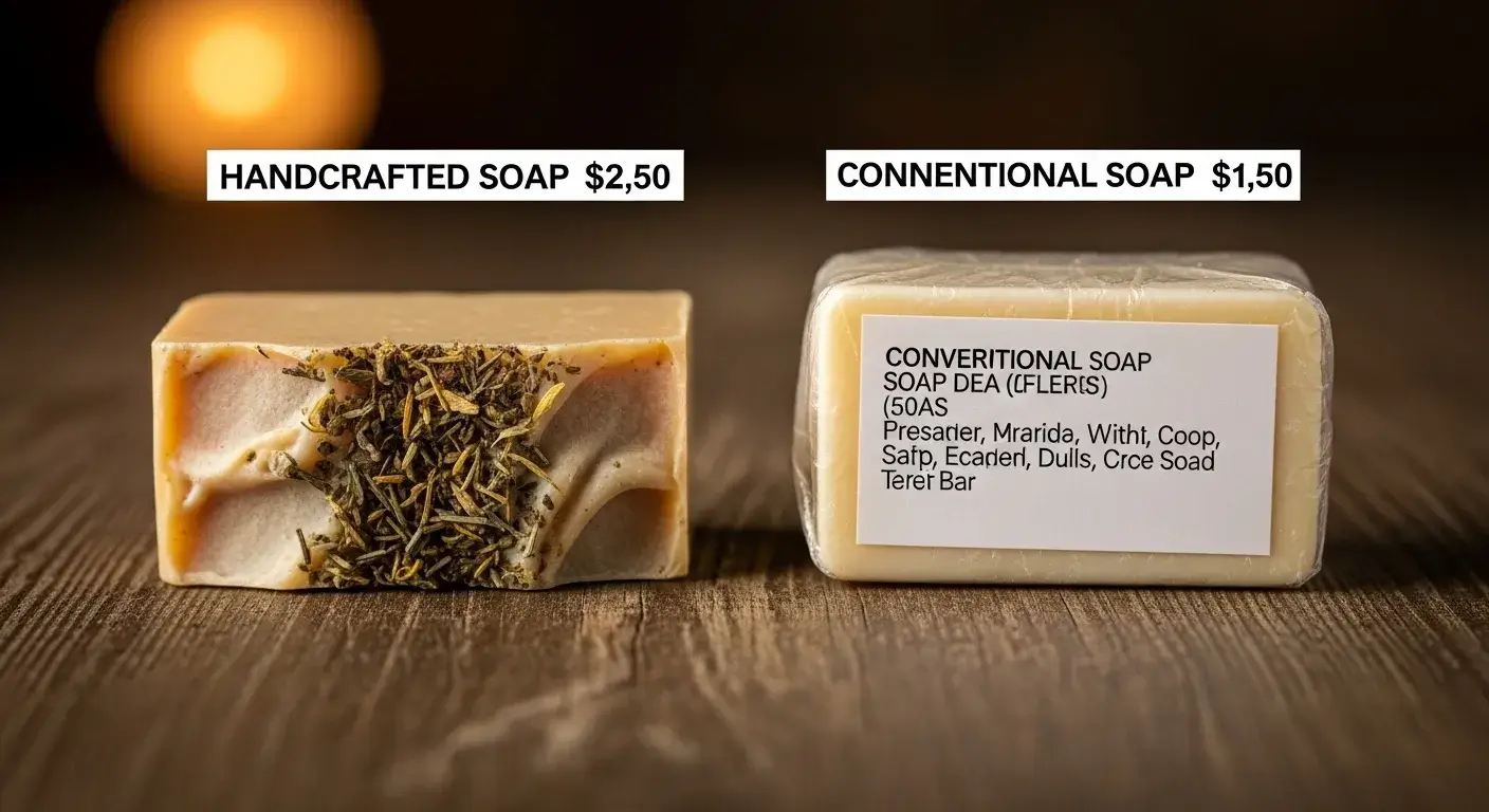 Comparing homemade vs commercial soap