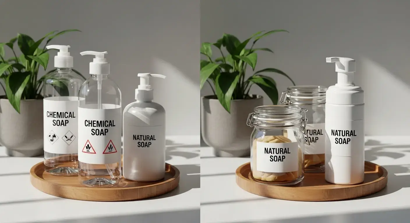 Natural vs commercial soaps Comparison of natural vs commercial hand-wash ingredients