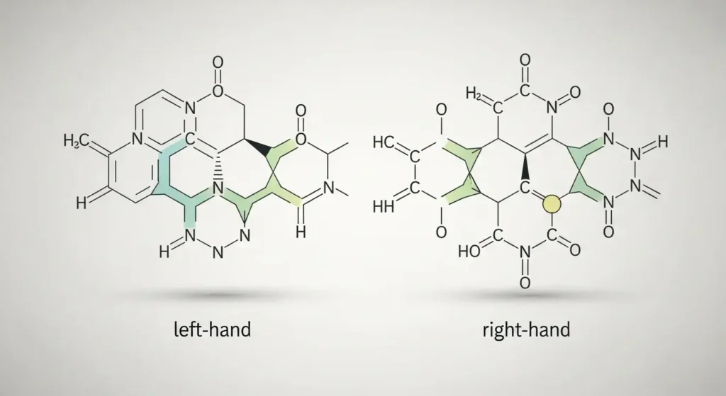 Chirality essential oils visual