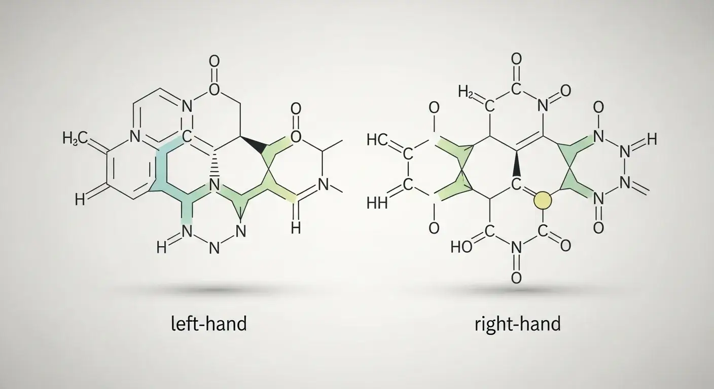 Chirality essential oils visual