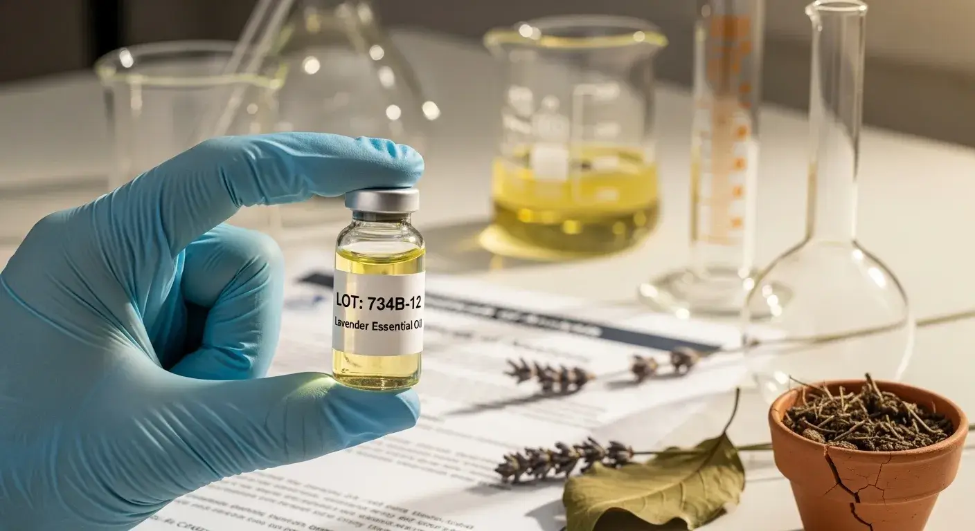 Climate‑impacted essential oil testing visualization