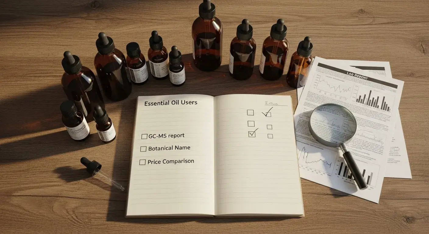 Essential oil safety and quality checklist