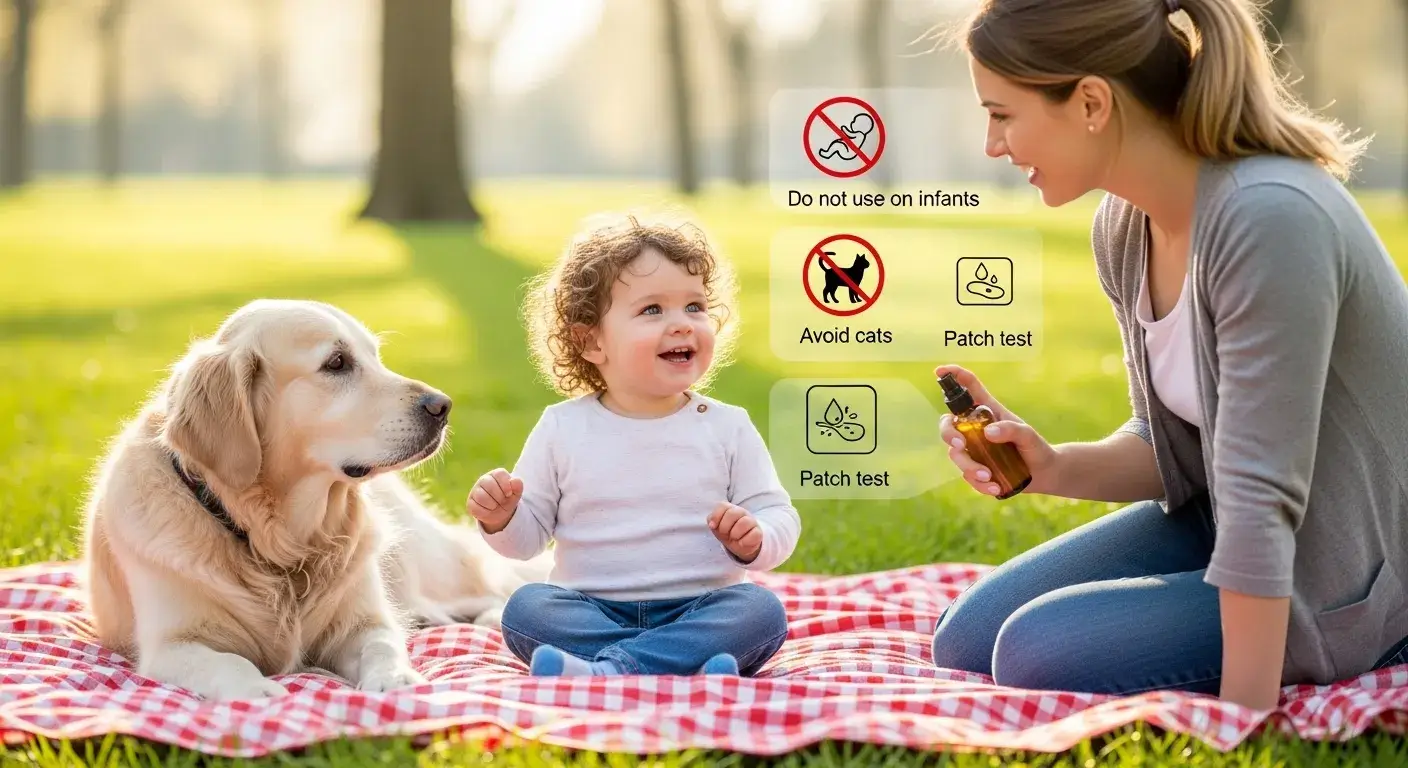 Safe use around families Essential oil safety guidelines for children and pets