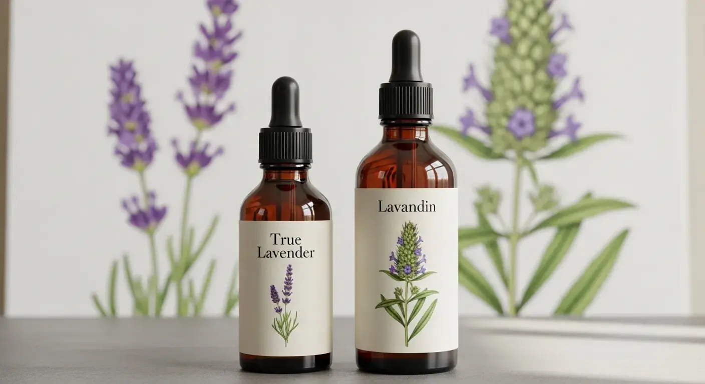 Lavender and lavandin side by side