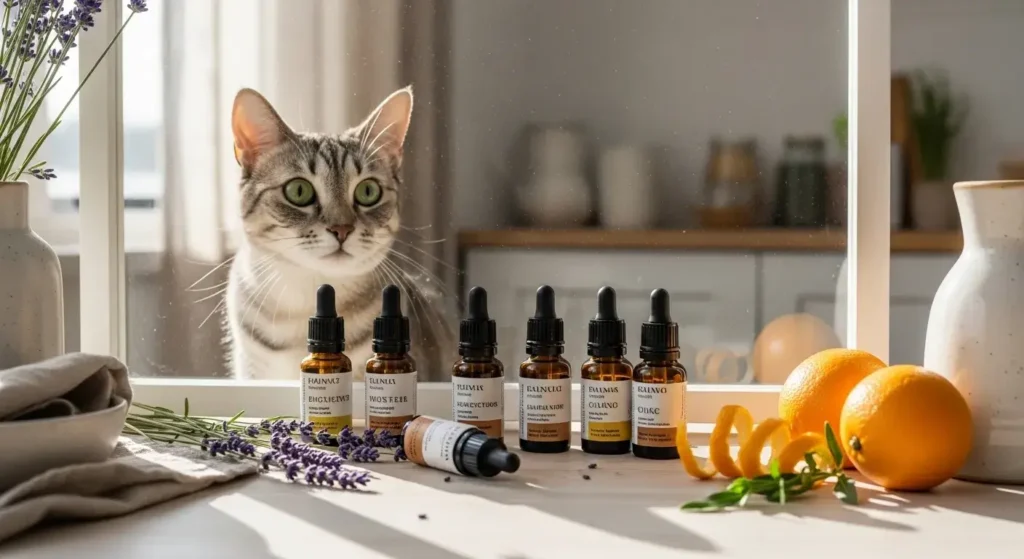 Essential oils and cats guide featured