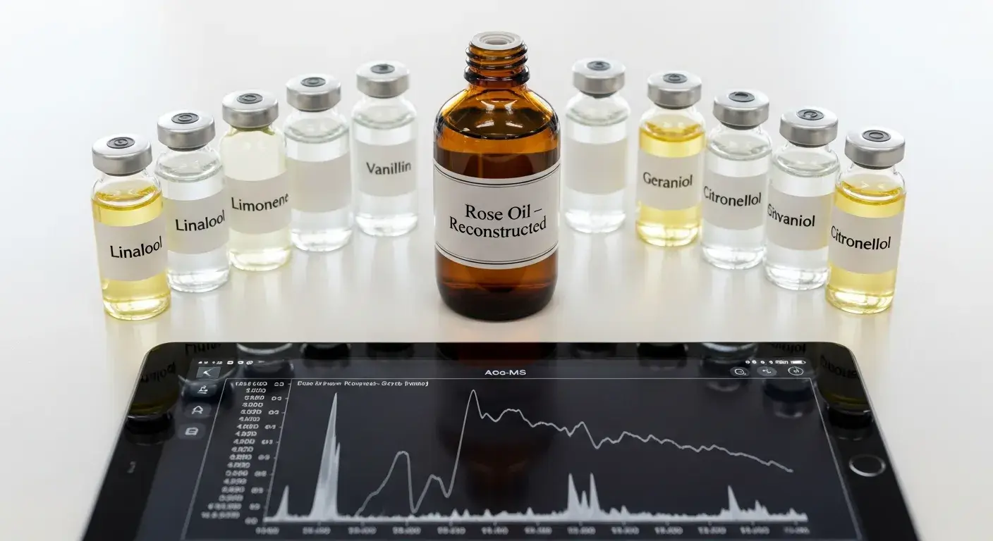 Artificially recreated essential oil profiles