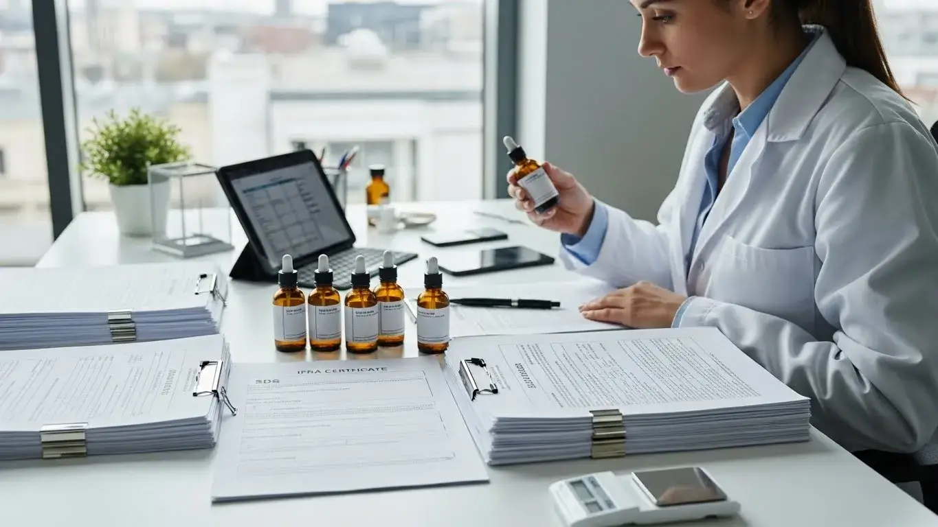 B2B fragrance oil supplier quality documentation