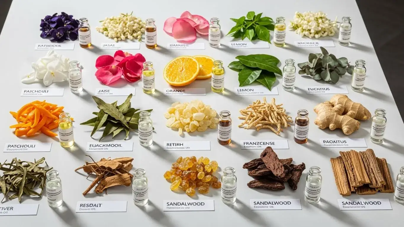 Botanical sources of natural fragrance oils