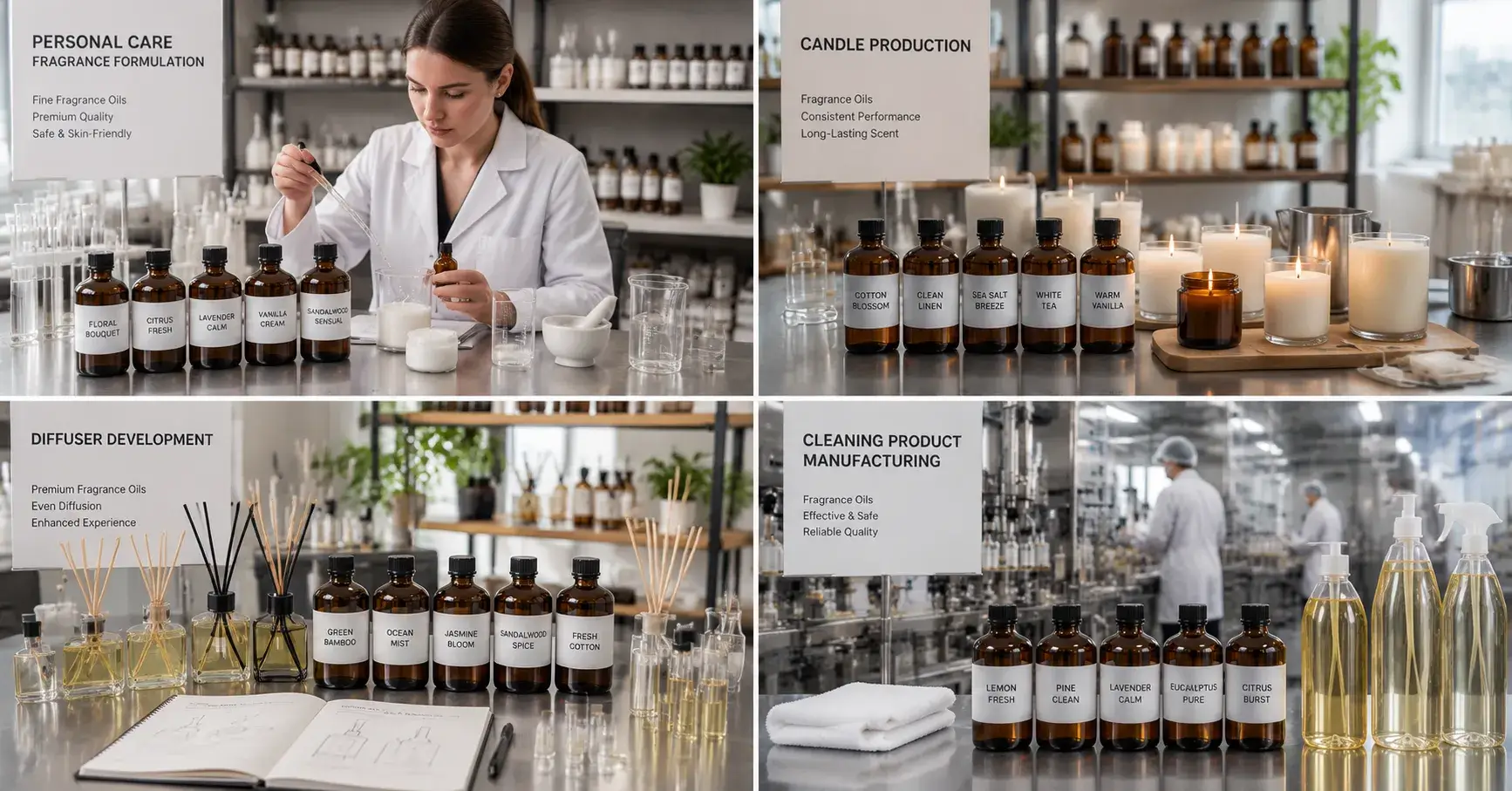 Fine fragrance oil applications across industries