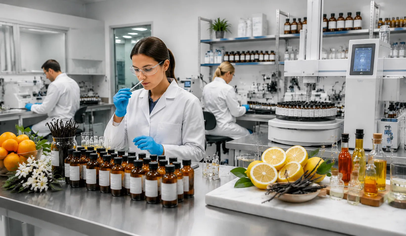 Food flavor formulation laboratory and flavor ingredients