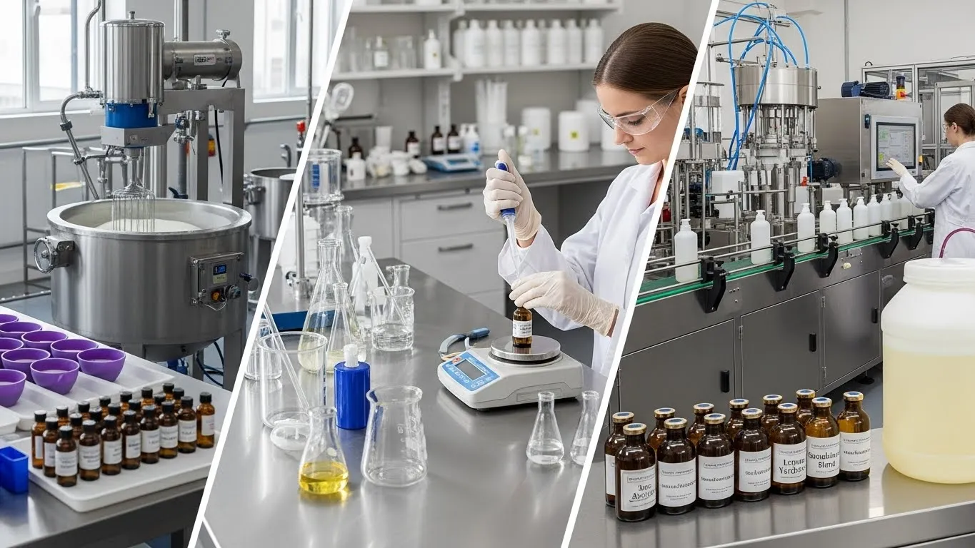 Fragrance Oil B2B Uses Fragrance oil samples prepared for multiple industrial applications