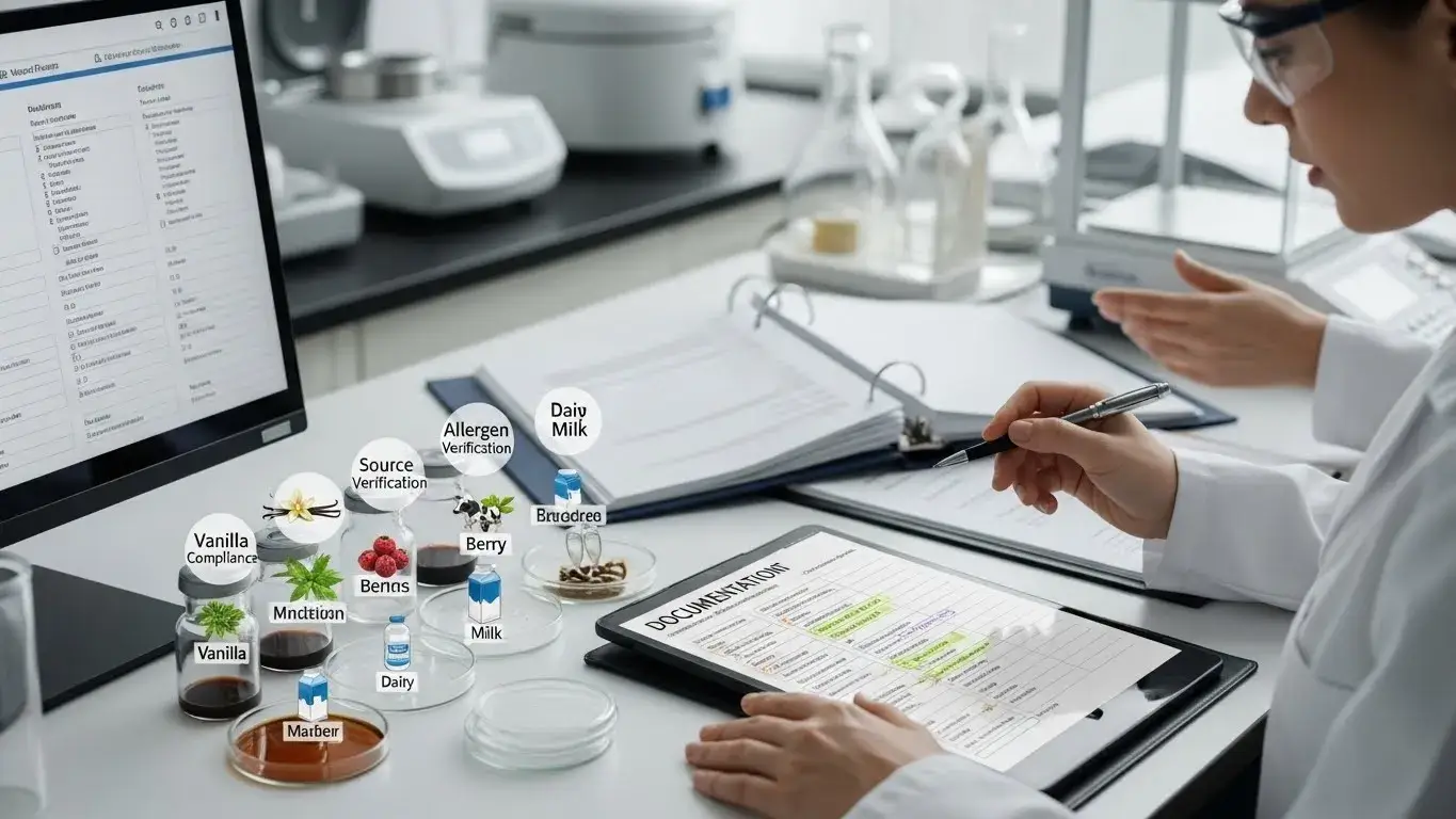 Natural flavor allergen and source verification