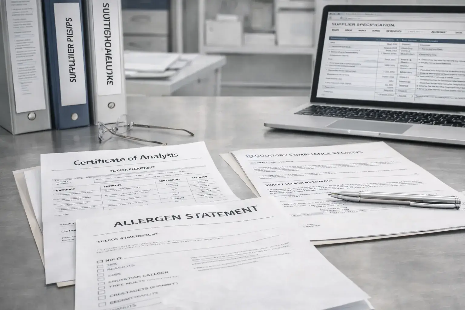 Natural flavor labeling documentation for B2B buyers