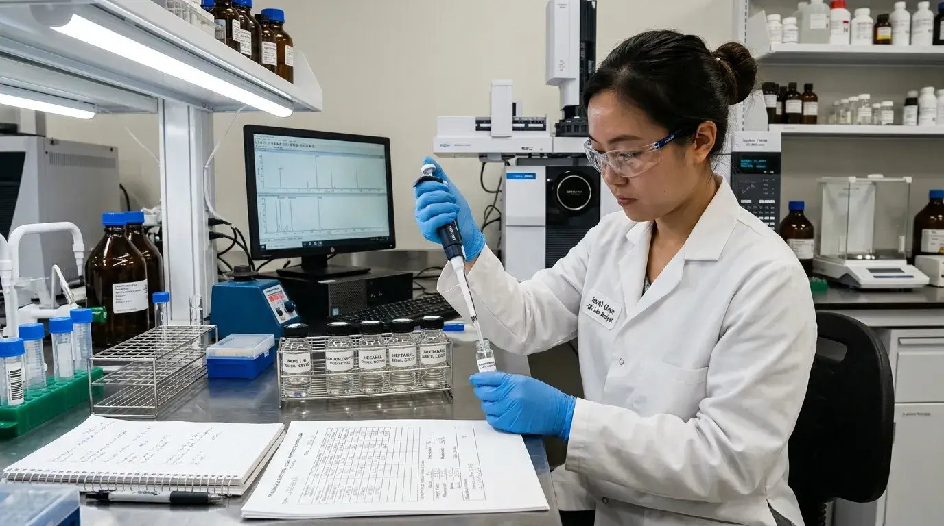 Chiral GC analysis of aroma compounds in laboratory setting