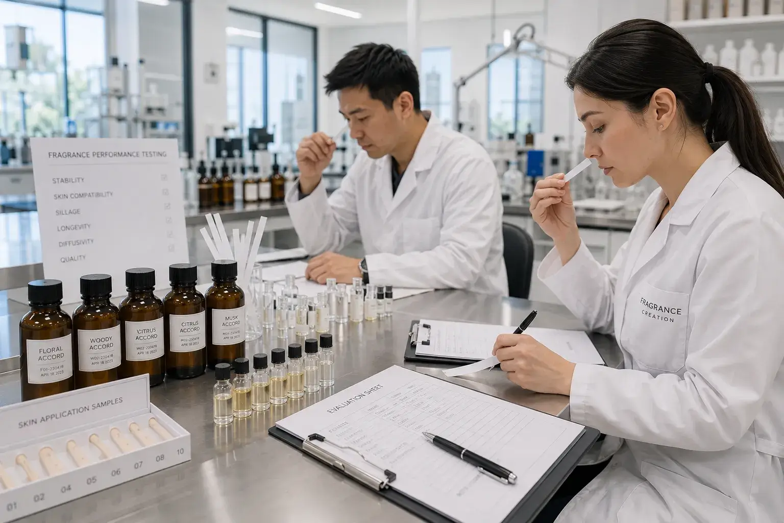 Fragrance performance evaluation across testers