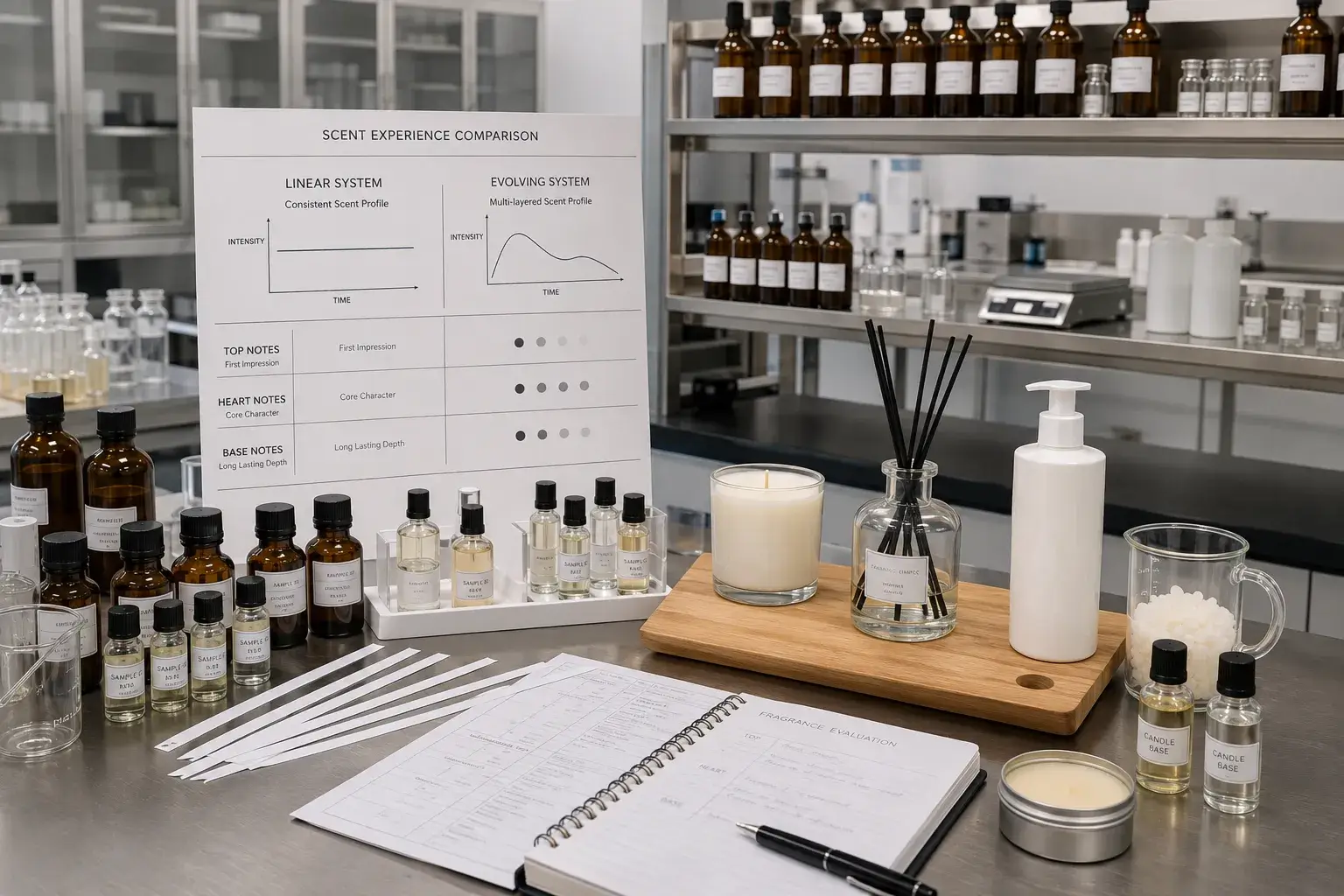 Fragrance oil structures for multiple applications