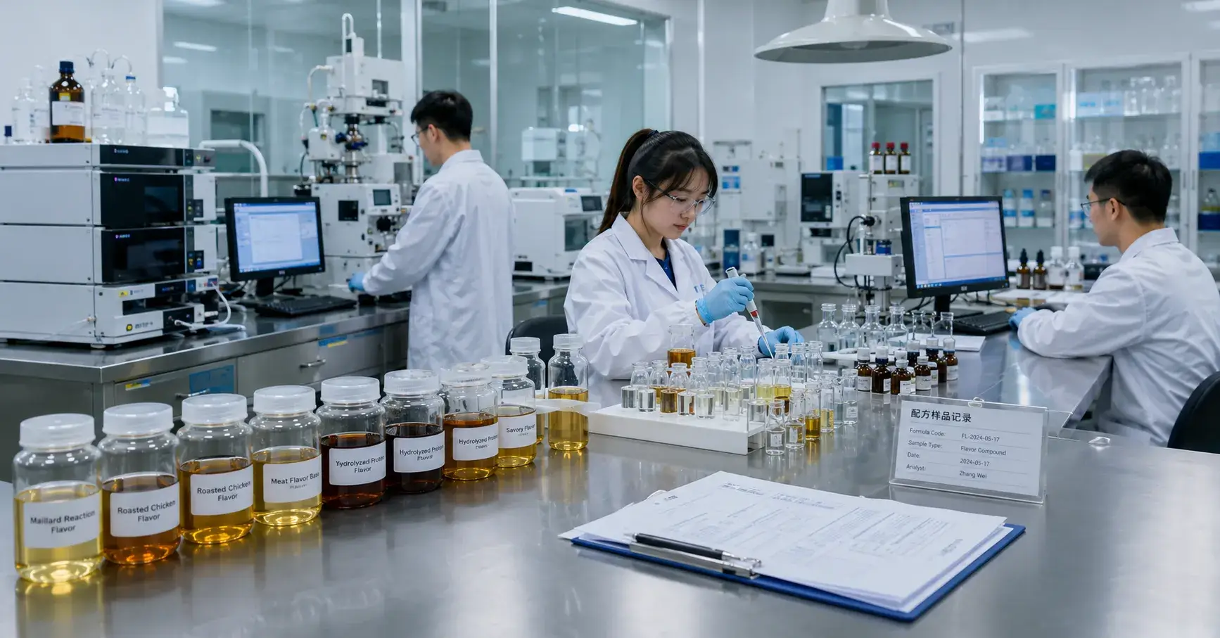 Pet food flavor formulation and quality testing laboratory