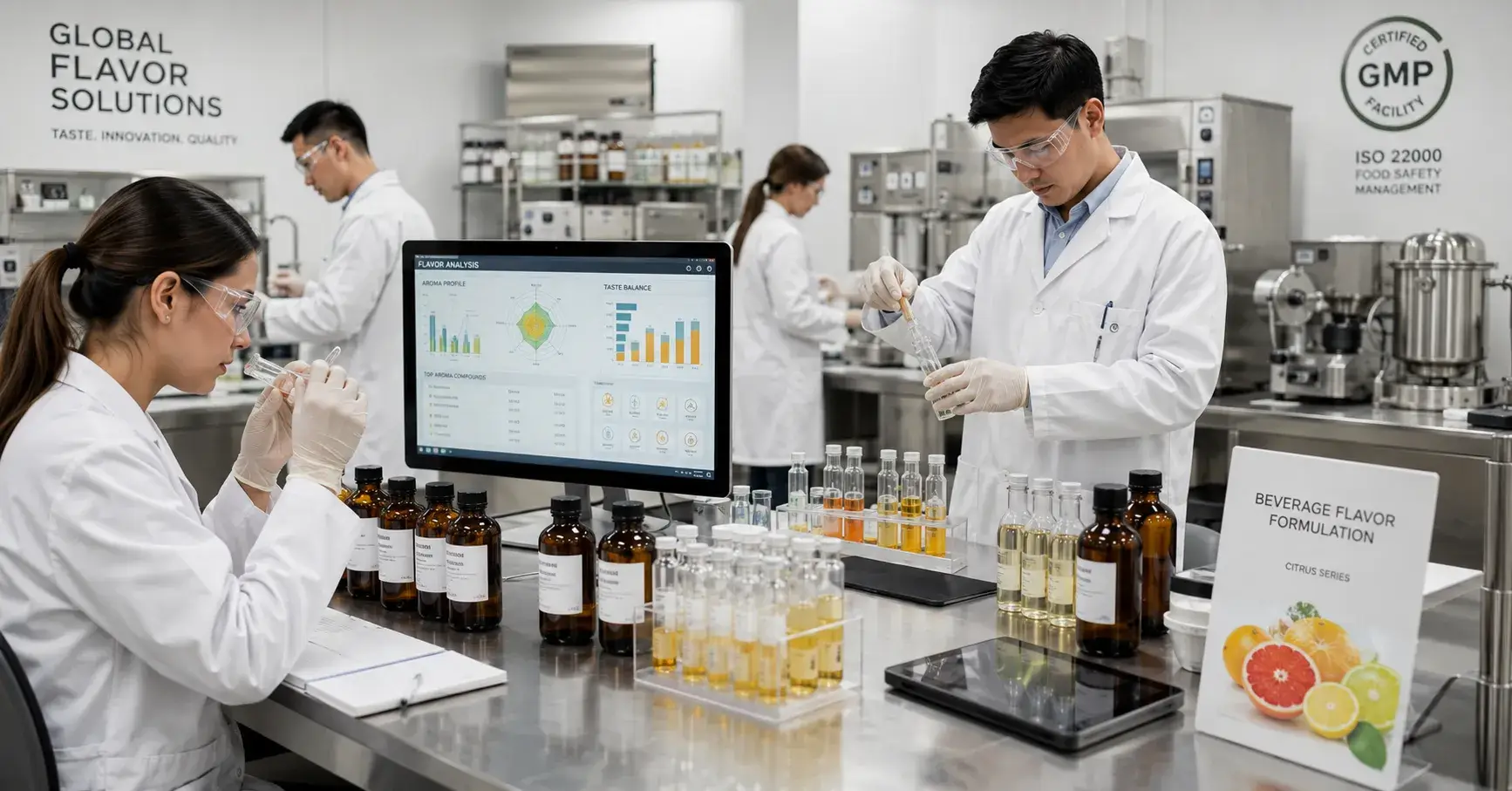 Global Flavor Leaders Global food flavor manufacturing laboratory and flavor formulation samples
